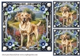 3 Floral framed Labrador card fronts/toppers 10