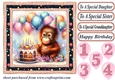 Birthday monkey card front 5