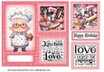 Pink Birthday cake card front 4