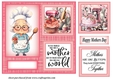 Pink Mothers day baking themed card front 3