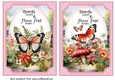 2 Pink floral butterfly card fronts 2