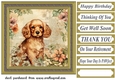 Floral puppy card front 3
