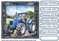 Blue tractor card front 3
