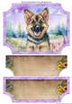Floral happy puppy easel topper and layered stopper (no base included)10
