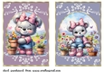2 Grey floral bear card fronts 2