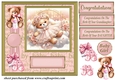 Baby girl ted card front 2