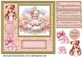 Baby girl ted card front 4