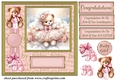 Baby girl ted card front 6