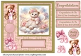 Baby girl ted card front 7