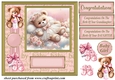 Baby girl ted card front 8