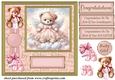 Baby girl ted card front 9
