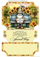 Sunflower Mothers day gnome ease topper and layered stopper(no base included)2