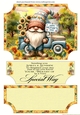 Sunflower Mothers day gnome ease topper and layered stopper(no base included)4