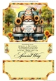 Sunflower Mothers day gnome ease topper and layered stopper(no base included)5