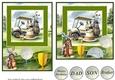 6x6 and 5x7 aprox Birthday golf card fronts 6