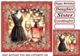 Black red and gold ladies fashion card front 4