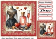 Black red and gold ladies fashion card front 5