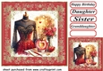 Black red and gold ladies fashion card front 6