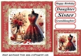 Black red and gold ladies fashion card front 7