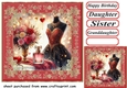 Black red and gold ladies fashion card front 9