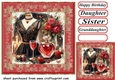 Black red and gold ladies fashion card front 10