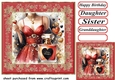 Black red and gold ladies fashion card front 11