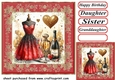 Black red and gold ladies fashion card front 12