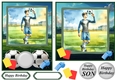 6x6 and 5x7 Football card front 4