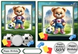 6x6 and 7x5 Football ted card fronts 3
