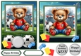 6x6 and 7x5 Football ted card fronts 5