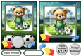 6x6 and 7x5Football ted card fronts 6
