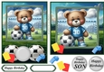 6x6 and 7x5 Football ted card fronts 8