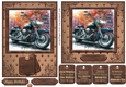 6x6 and 7x5 aprox graffiti wall and motorbike card fronts 6