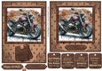 6x6 and 7x5 aprox graffiti wall and motorbike card fronts 7