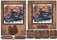 6x6 and 7x5 aprox graffiti wall and motorbike card fronts 8