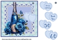 Blue roses and champagne card front 3