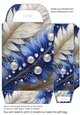 Blue and silver floral gift bag 4