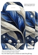 Blue and silver floral gift bag 5