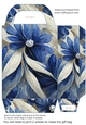 Blue and silver floral gift bag 6