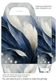 Blue and silver floral gift bag 10