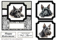 6x6 aprox Mono Scottish terrier card front 5
