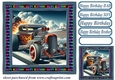 Birthday hot rod card front 3