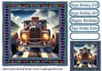 Birthday hot rod card front 10