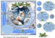 Blue winter fox card front 2