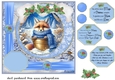 Blue winter fox card front 7