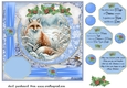 Blue winter fox card front 8