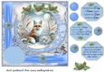 Blue winter fox card front 9