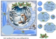 Blue winter fox card front 11