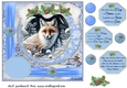 Blue winter fox card front 12