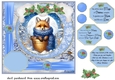 Blue winter fox card front 13